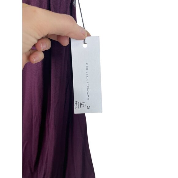 Velvet By Graham & Spencer Womens Embellished Sleeveless Top M - Plum Purple - Picture 4 of 8